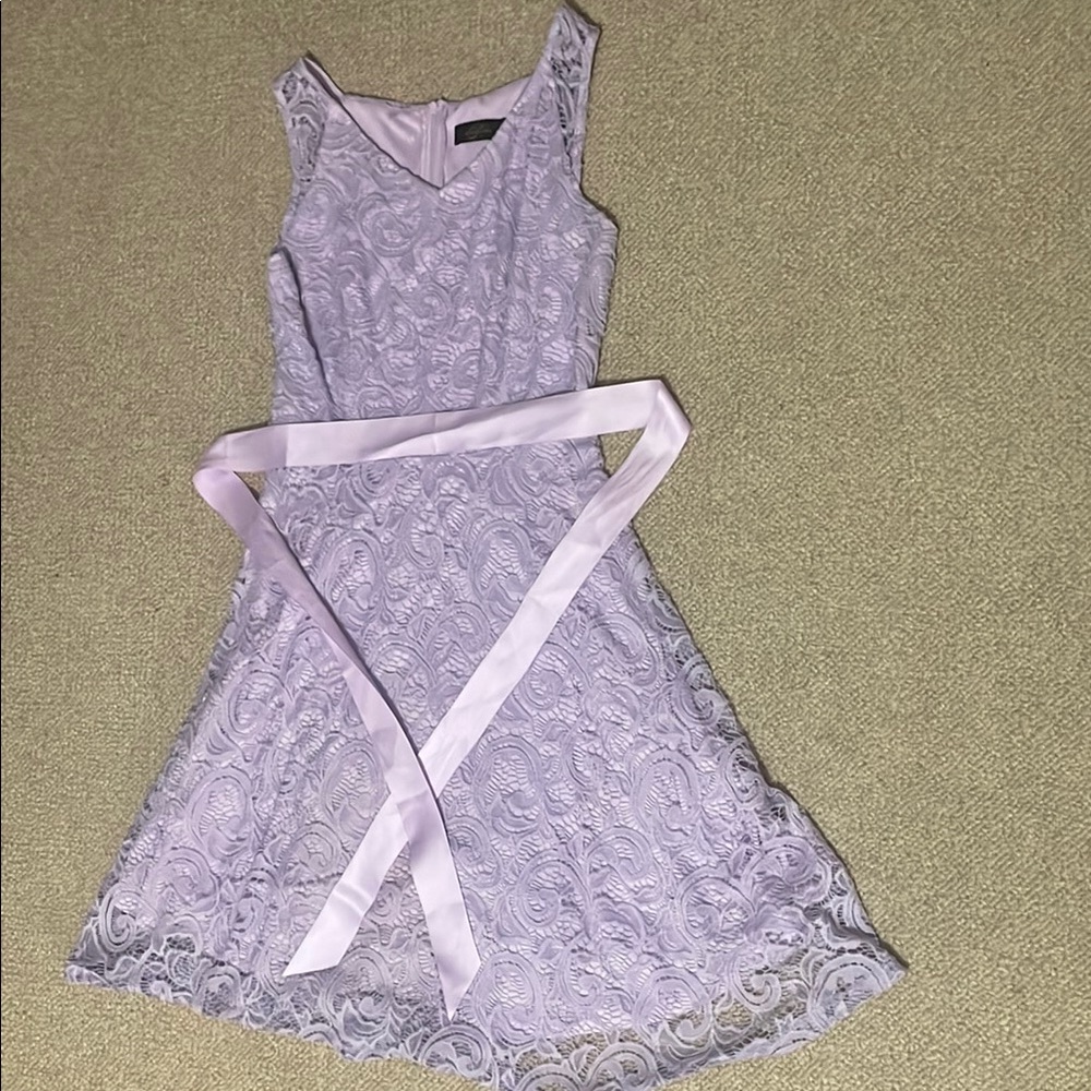 Elegant Lavender Lace Dress